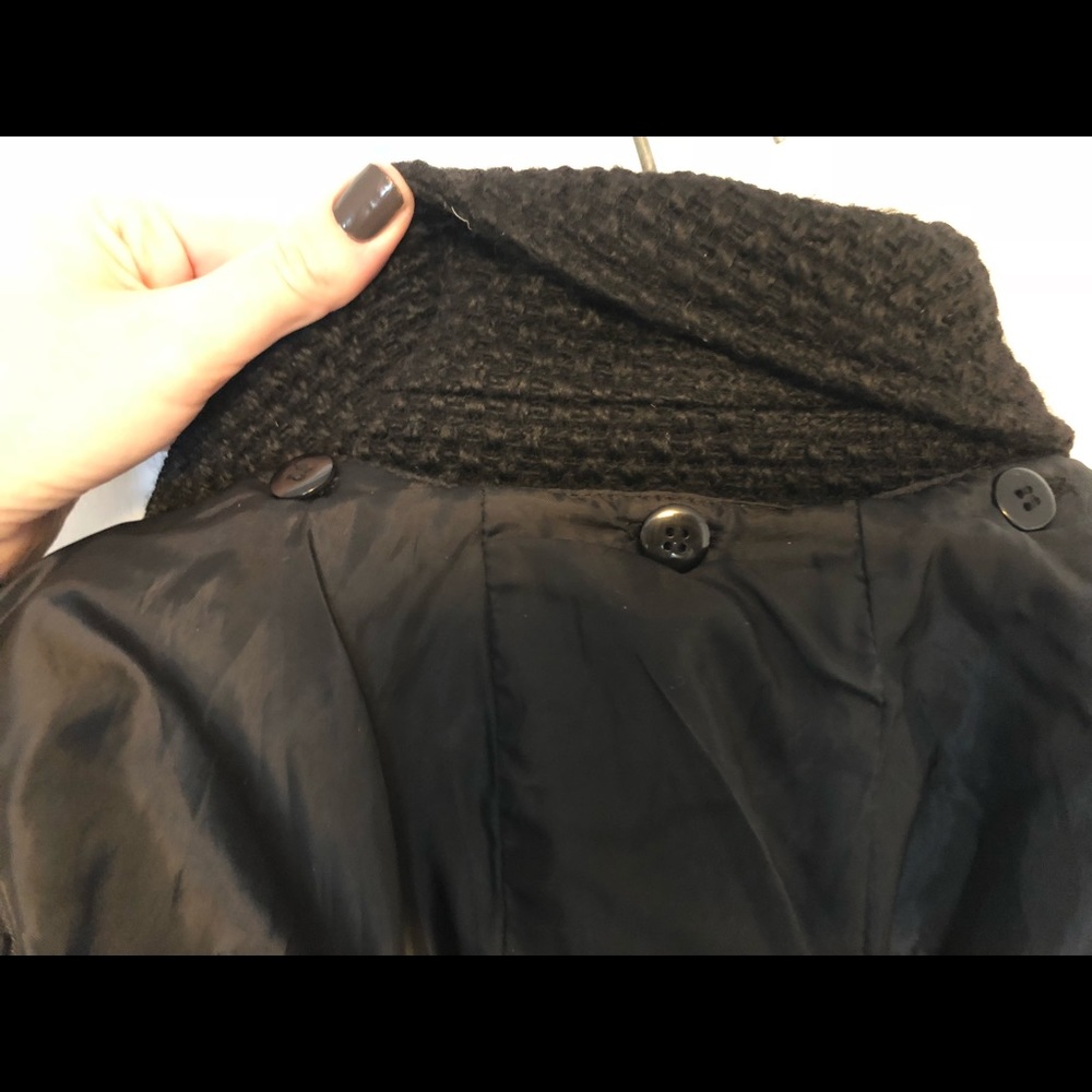 Liz Claiborne black pea coat M - Picture 6 of 8